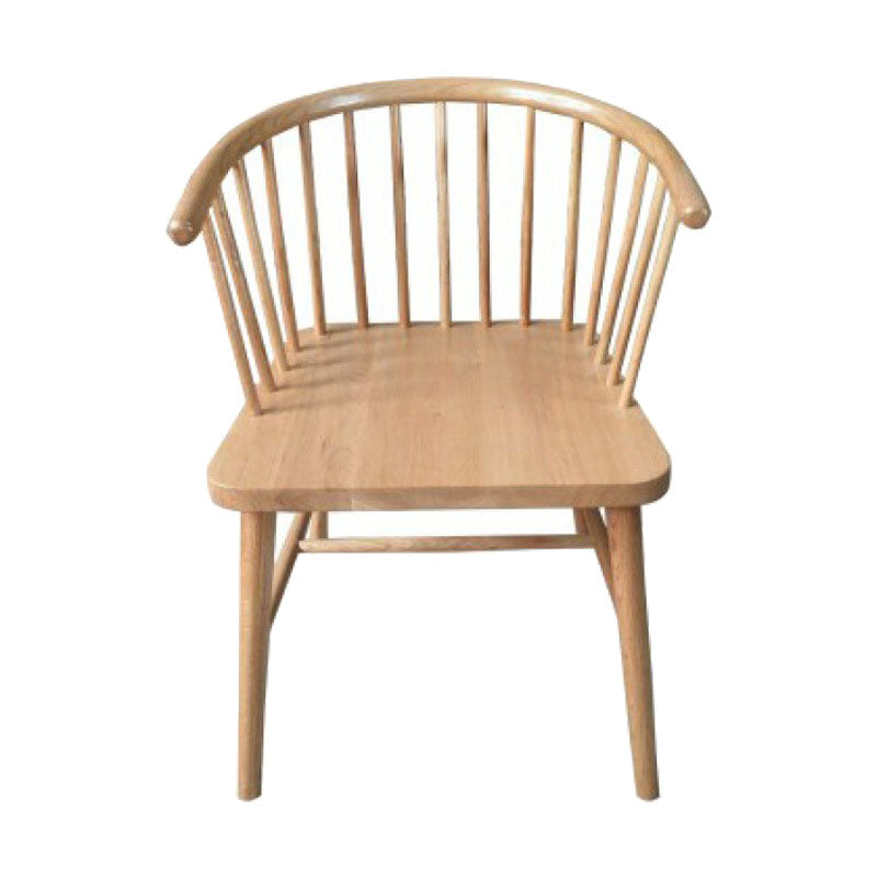Sillón de madera contemporáneo Silla de comedor con respaldo natural Windsor para cocina