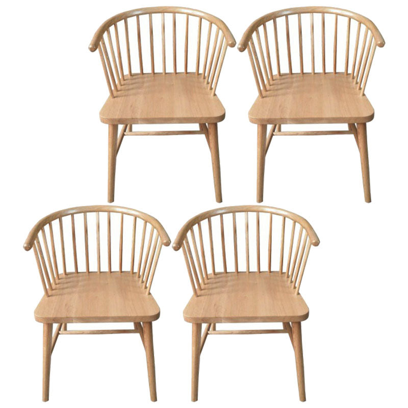 Sillón de madera contemporáneo Silla de comedor con respaldo natural Windsor para cocina