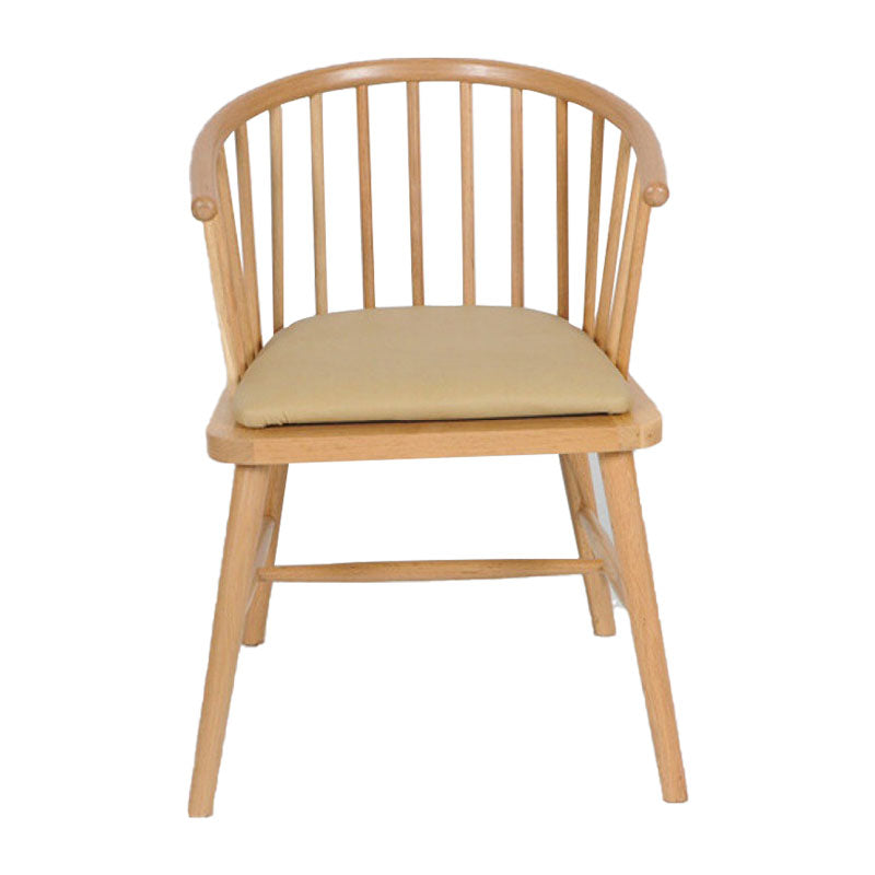 Sillón de madera contemporáneo Silla de comedor con respaldo natural Windsor para cocina