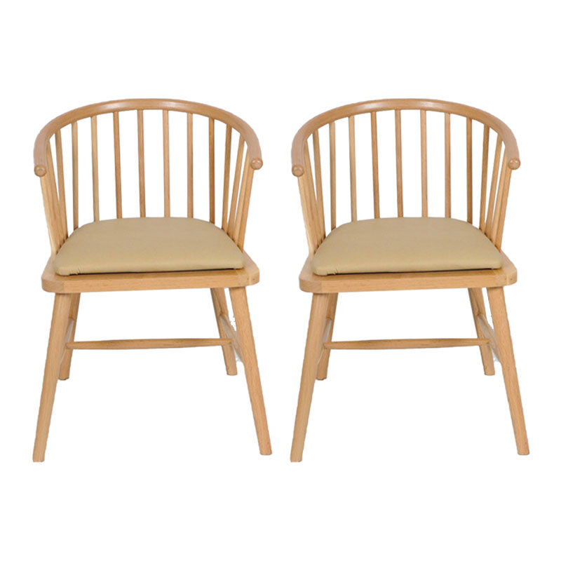Sillón de madera contemporáneo Silla de comedor con respaldo natural Windsor para cocina