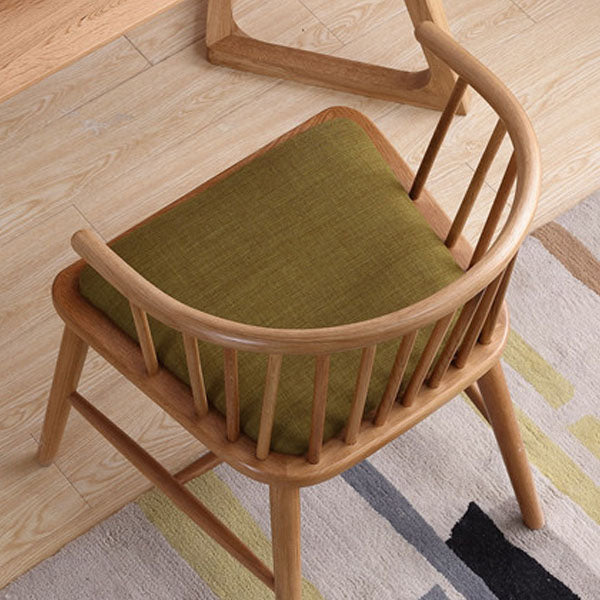 Sillón de madera contemporáneo Silla de comedor con respaldo natural Windsor para cocina