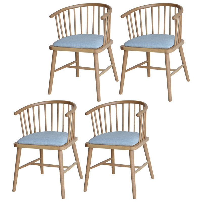 Sillón de madera contemporáneo Silla de comedor con respaldo natural Windsor para cocina