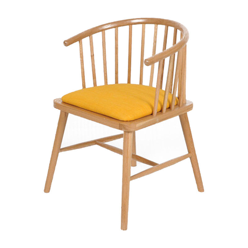 Sillón de madera contemporáneo Silla de comedor con respaldo natural Windsor para cocina