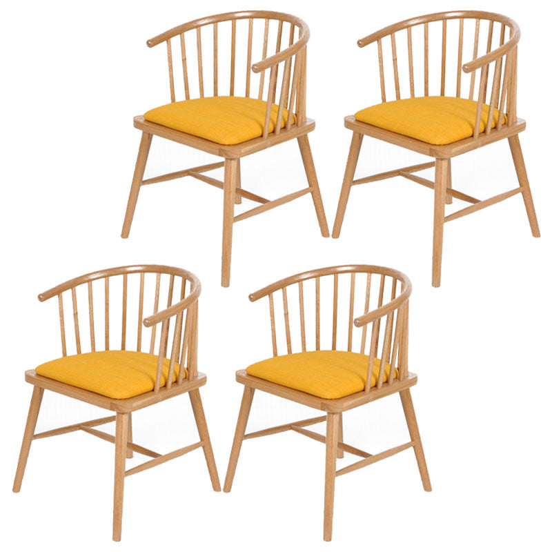 Sillón de madera contemporáneo Silla de comedor con respaldo natural Windsor para cocina