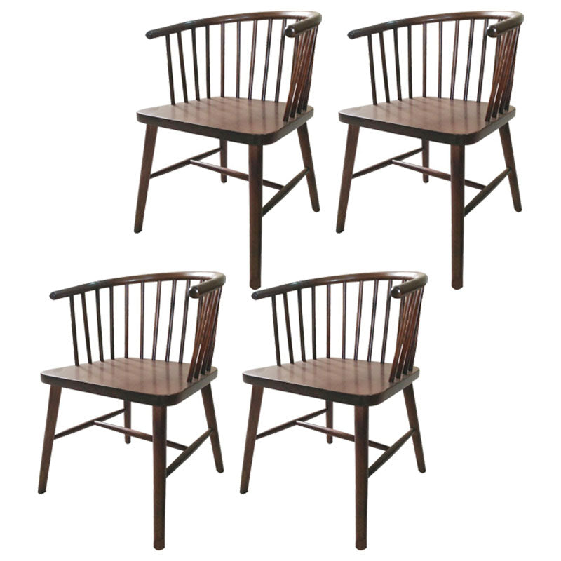 Sillón de madera contemporáneo Silla de comedor con respaldo natural Windsor para cocina