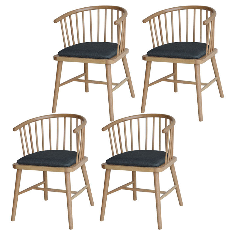 Sillón de madera contemporáneo Silla de comedor con respaldo natural Windsor para cocina