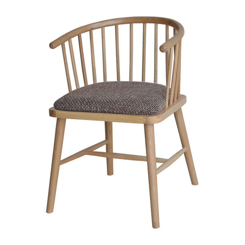 Sillón de madera contemporáneo Silla de comedor con respaldo natural Windsor para cocina