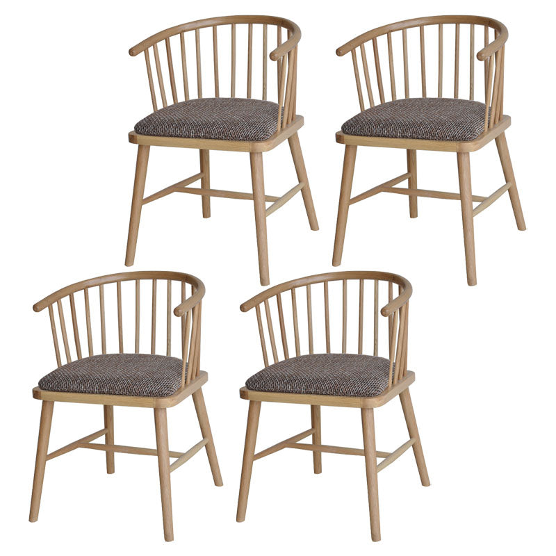 Sillón de madera contemporáneo Silla de comedor con respaldo natural Windsor para cocina