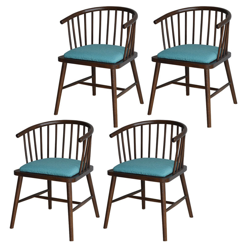 Sillón de madera contemporáneo Silla de comedor con respaldo natural Windsor para cocina