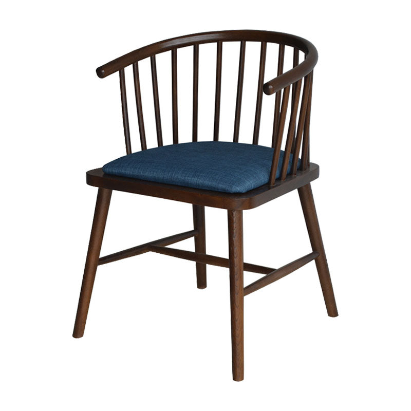 Sillón de madera contemporáneo Silla de comedor con respaldo natural Windsor para cocina