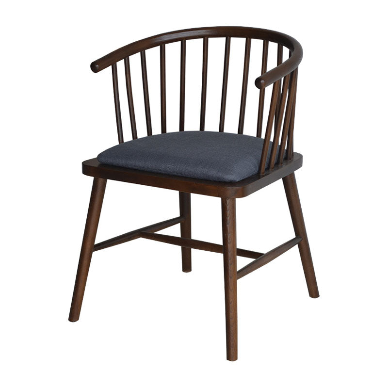 Sillón de madera contemporáneo Silla de comedor con respaldo natural Windsor para cocina