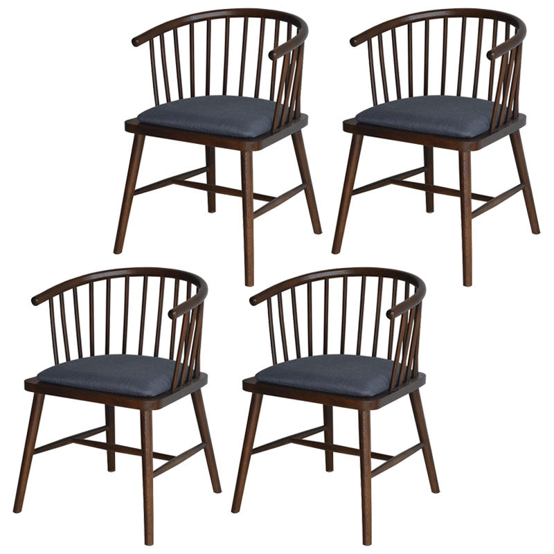 Sillón de madera contemporáneo Silla de comedor con respaldo natural Windsor para cocina