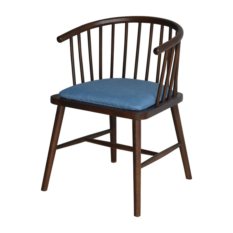 Sillón de madera contemporáneo Silla de comedor con respaldo natural Windsor para cocina