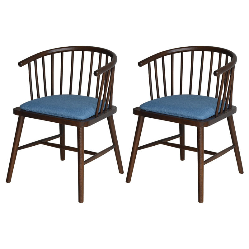 Sillón de madera contemporáneo Silla de comedor con respaldo natural Windsor para cocina