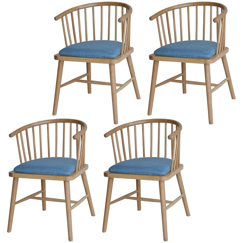 Sillón de madera contemporáneo Silla de comedor con respaldo natural Windsor para cocina