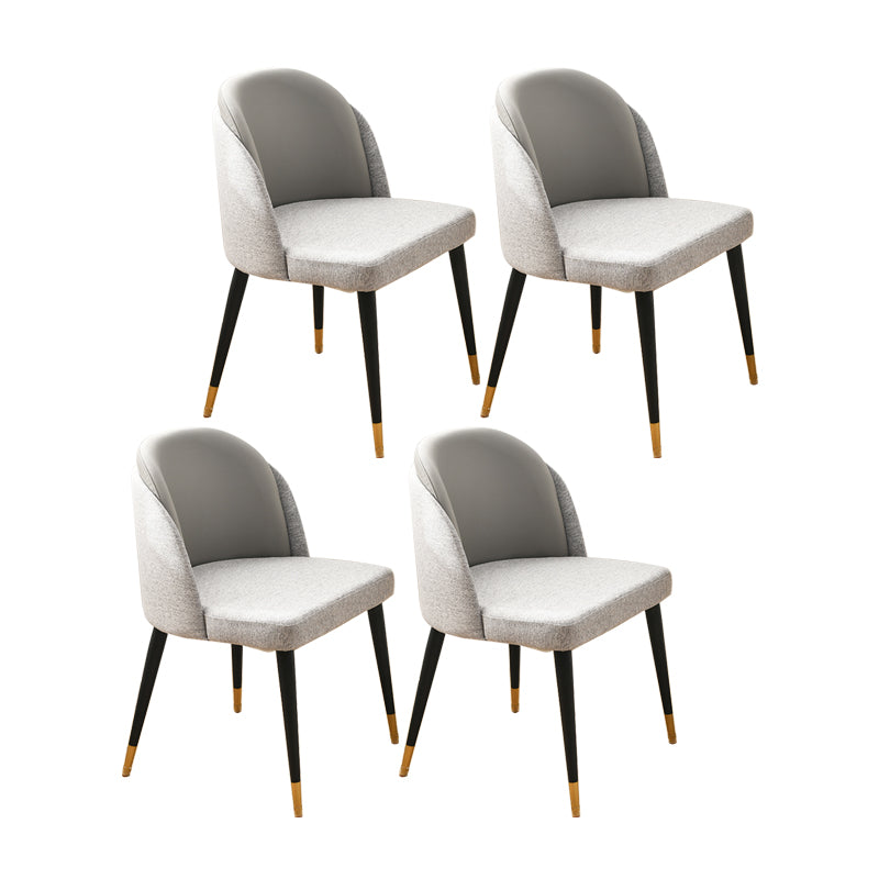 Sillas de comedor sin brazos tapizadas estilo escandinavo con respaldo sólido que cena la silla lateral