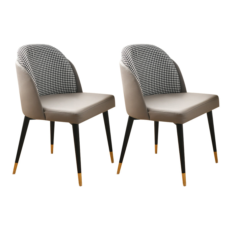 Sillas de comedor sin brazos tapizadas estilo escandinavo con respaldo sólido que cena la silla lateral