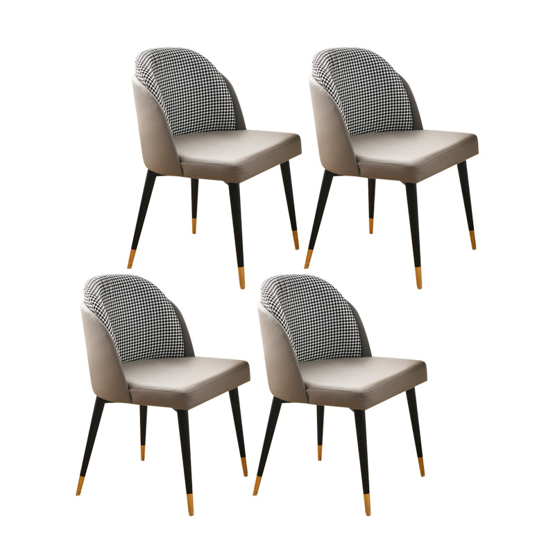 Sillas de comedor sin brazos tapizadas estilo escandinavo con respaldo sólido que cena la silla lateral