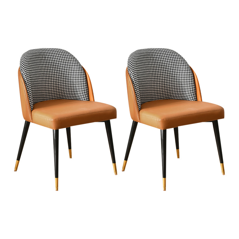 Sillas de comedor sin brazos tapizadas estilo escandinavo con respaldo sólido que cena la silla lateral