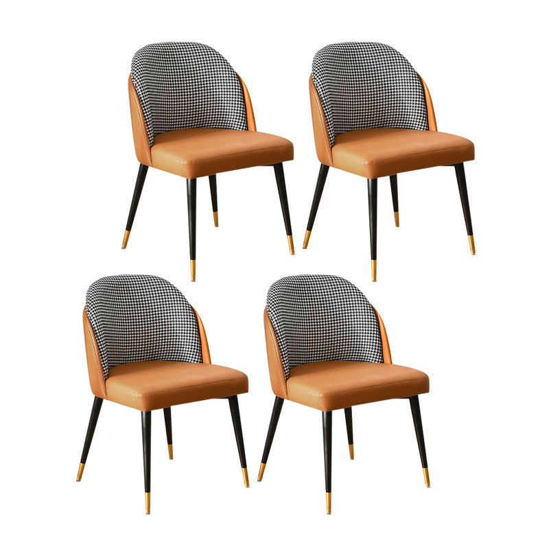 Sillas de comedor sin brazos tapizadas estilo escandinavo con respaldo sólido que cena la silla lateral