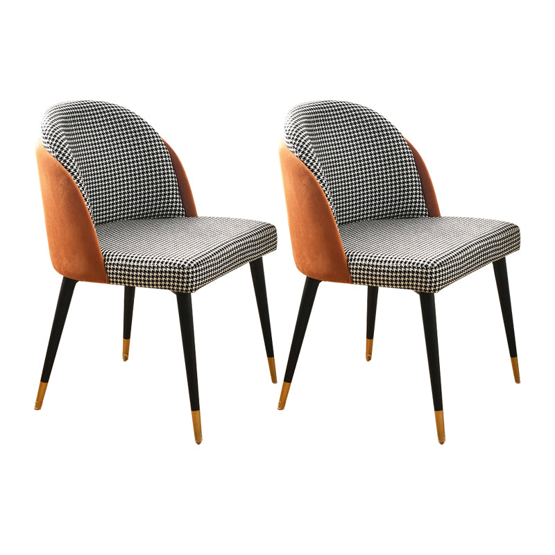 Sillas de comedor sin brazos tapizadas estilo escandinavo con respaldo sólido que cena la silla lateral