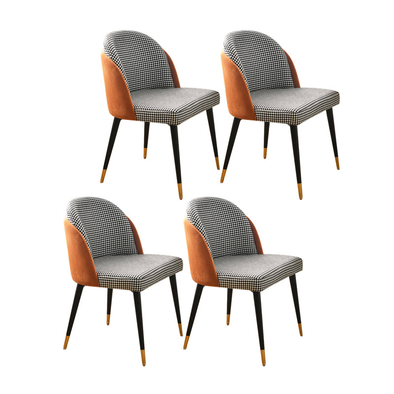 Sillas de comedor sin brazos tapizadas estilo escandinavo con respaldo sólido que cena la silla lateral