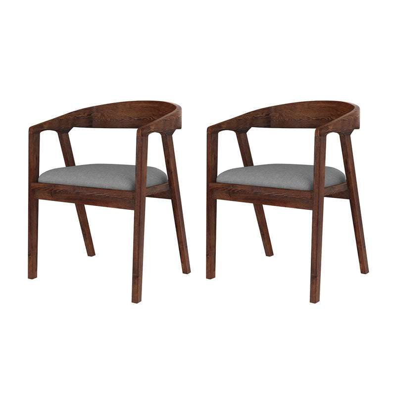 Silla de comedor de estilo tradicional, silla de comedor con brazo de cocina y patas de madera