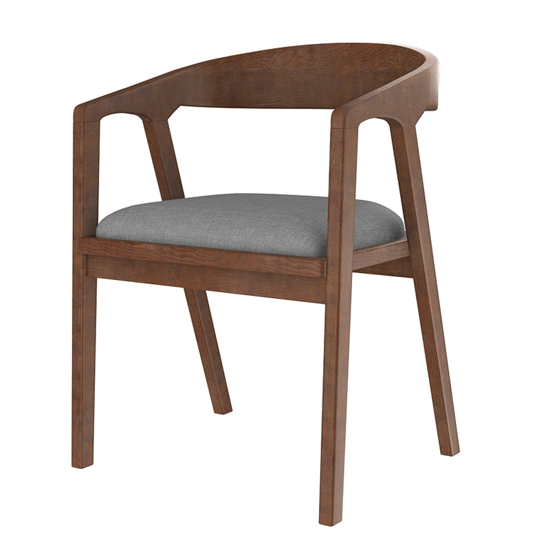 Silla de comedor de estilo tradicional, silla de comedor con brazo de cocina y patas de madera