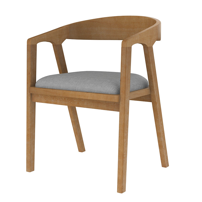 Traditional Style Dining Chair Kitchen Arm Dining Chair with Wooden Legs
