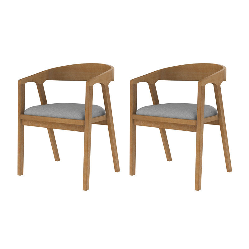 Silla de comedor de estilo tradicional, silla de comedor con brazo de cocina y patas de madera