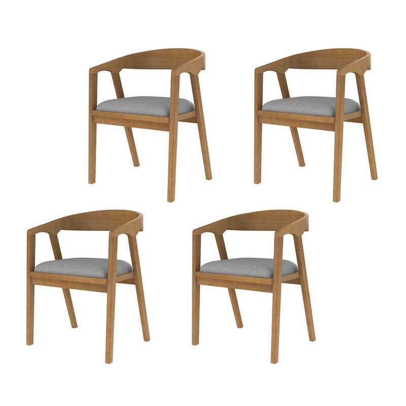Silla de comedor de estilo tradicional, silla de comedor con brazo de cocina y patas de madera