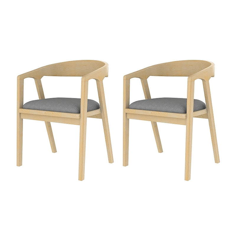 Silla de comedor de estilo tradicional, silla de comedor con brazo de cocina y patas de madera