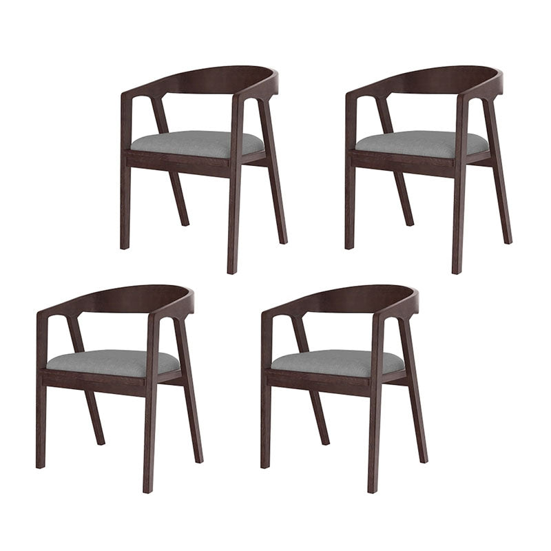 Silla de comedor de estilo tradicional, silla de comedor con brazo de cocina y patas de madera