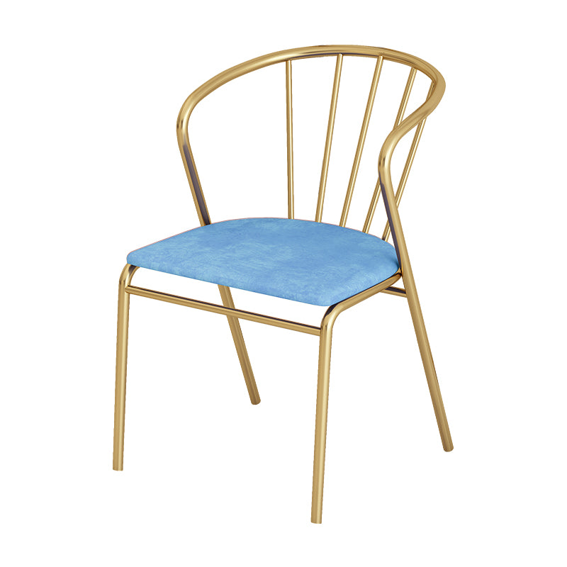 Sillas laterales traseras Windsor de estilo escandinavo Sillas de comedor tapizadas sin brazos