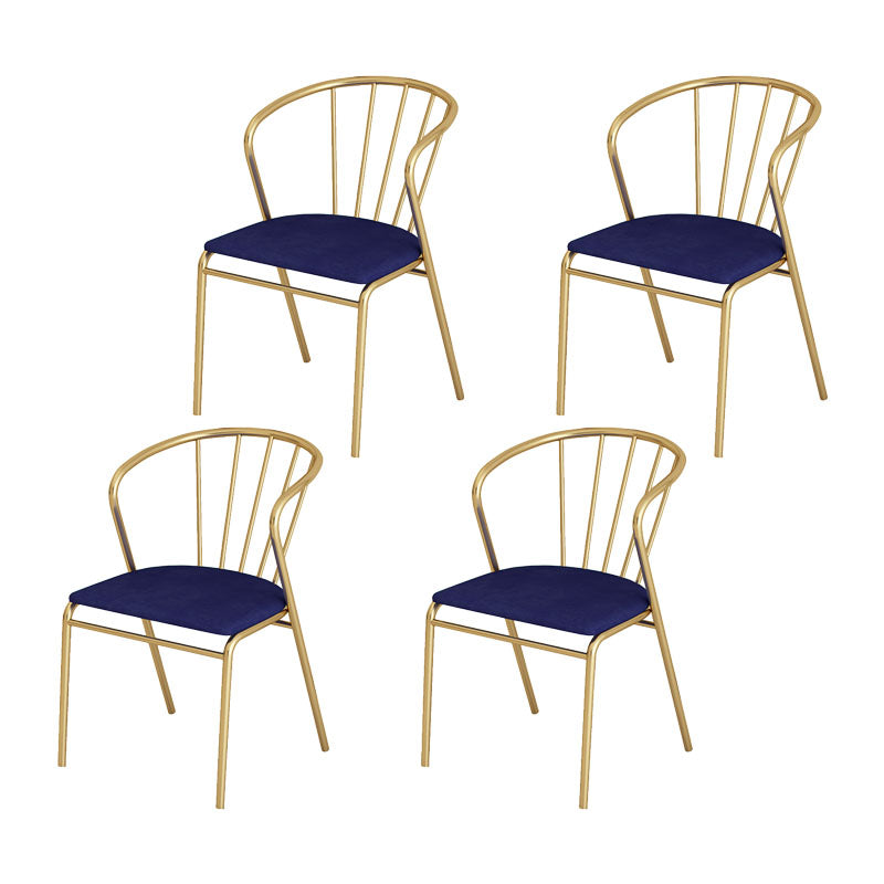 Sillas laterales traseras Windsor de estilo escandinavo Sillas de comedor tapizadas sin brazos