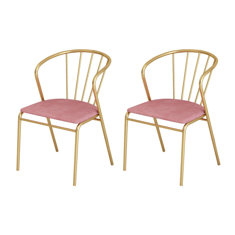 Sillas laterales traseras Windsor de estilo escandinavo Sillas de comedor tapizadas sin brazos