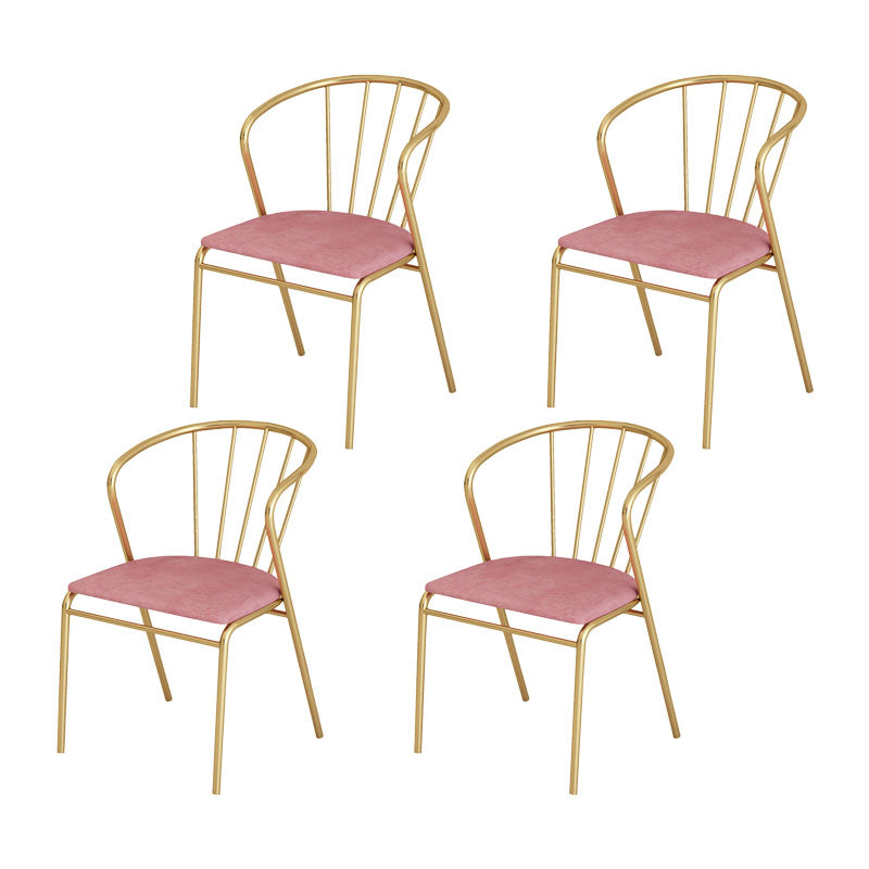 Sillas laterales traseras Windsor de estilo escandinavo Sillas de comedor tapizadas sin brazos