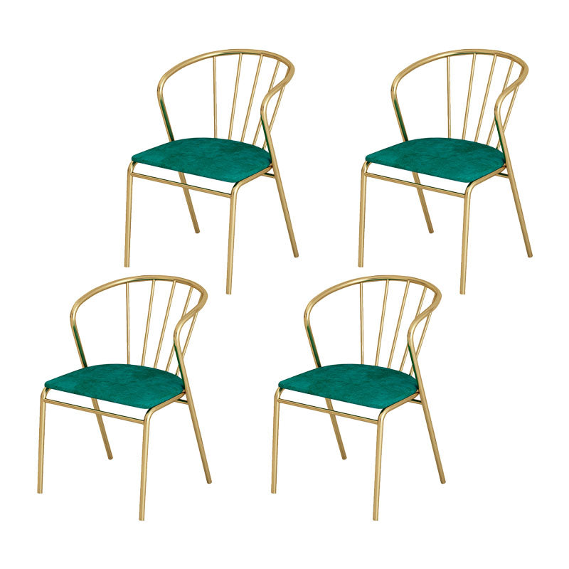 Sillas laterales traseras Windsor de estilo escandinavo Sillas de comedor tapizadas sin brazos