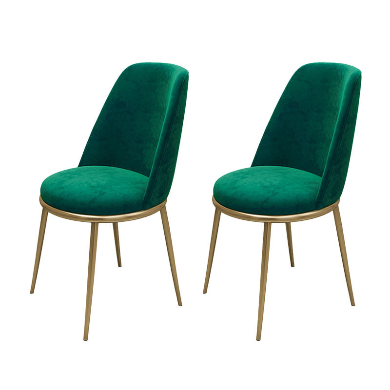 Sillas de comedor sin brazos con respaldo sólido de diseño escandinavo, silla lateral tapizada