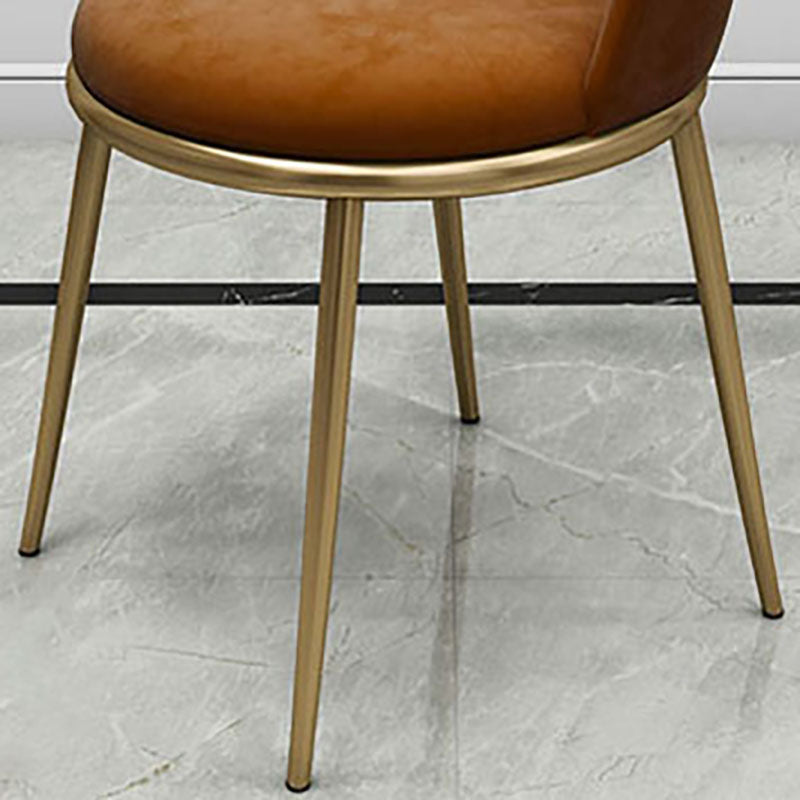 Sillas de comedor sin brazos con respaldo sólido de diseño escandinavo, silla lateral tapizada