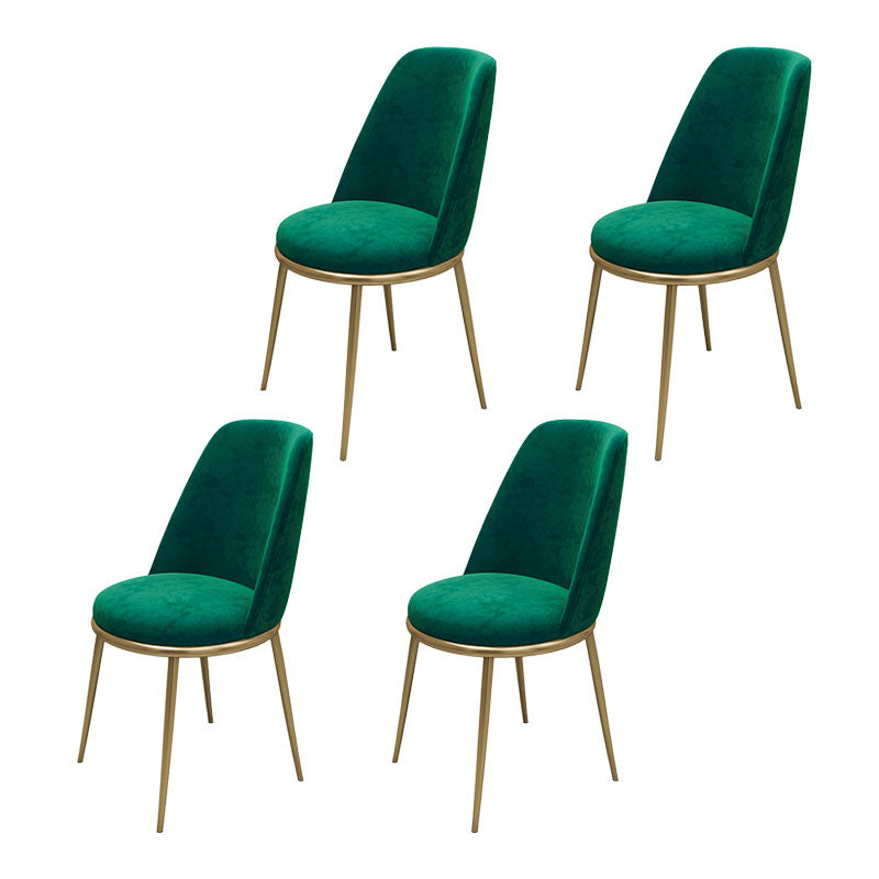 Sillas de comedor sin brazos con respaldo sólido de diseño escandinavo, silla lateral tapizada
