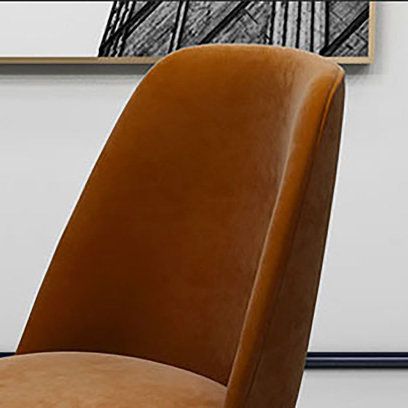 Sillas de comedor sin brazos con respaldo sólido de diseño escandinavo, silla lateral tapizada