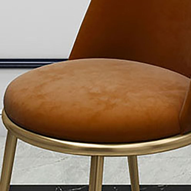 Sillas de comedor sin brazos con respaldo sólido de diseño escandinavo, silla lateral tapizada