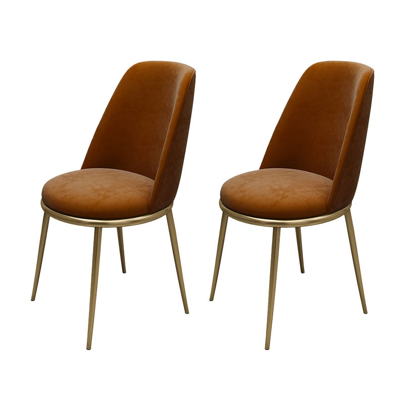 Sillas de comedor sin brazos con respaldo sólido de diseño escandinavo, silla lateral tapizada