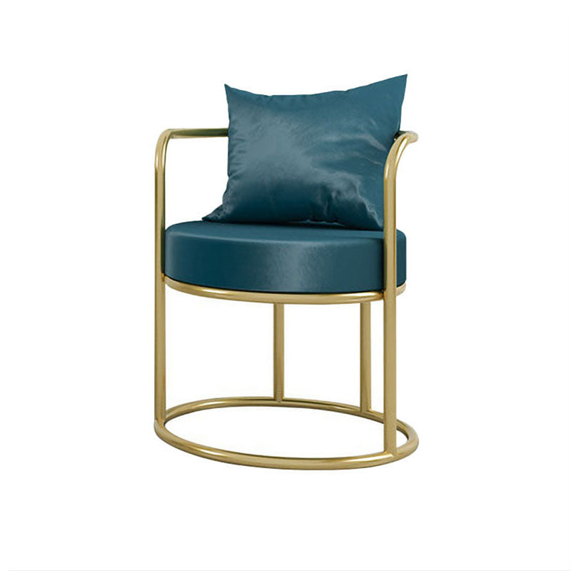 Scandinavian Design Open Back Dining Side Chairs Linen Fabric Dining Chair
