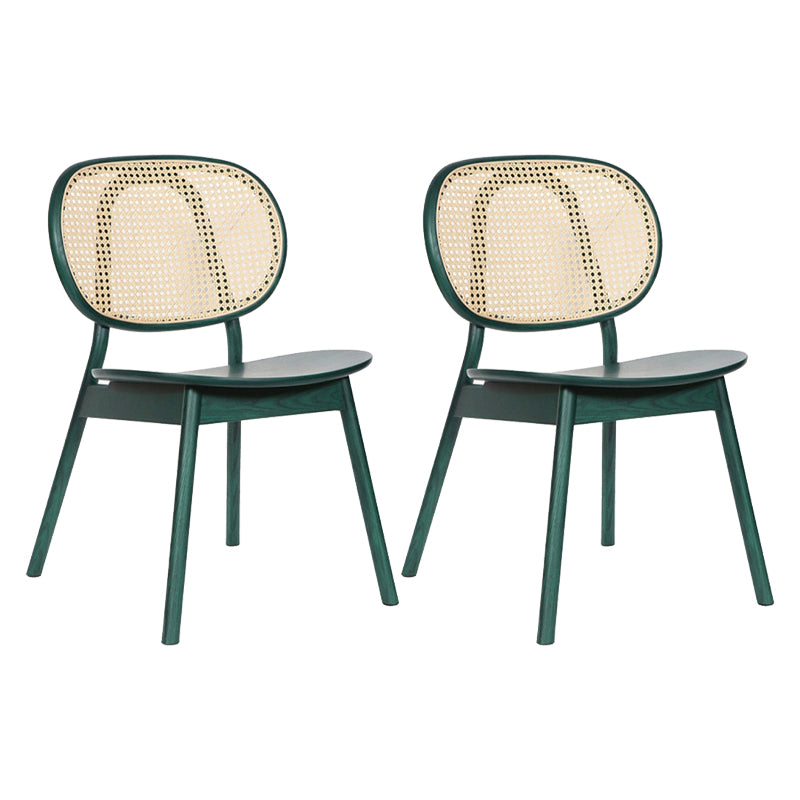 Eigentijdse dineren en accentstoelen massief houten open rug armloze stoel