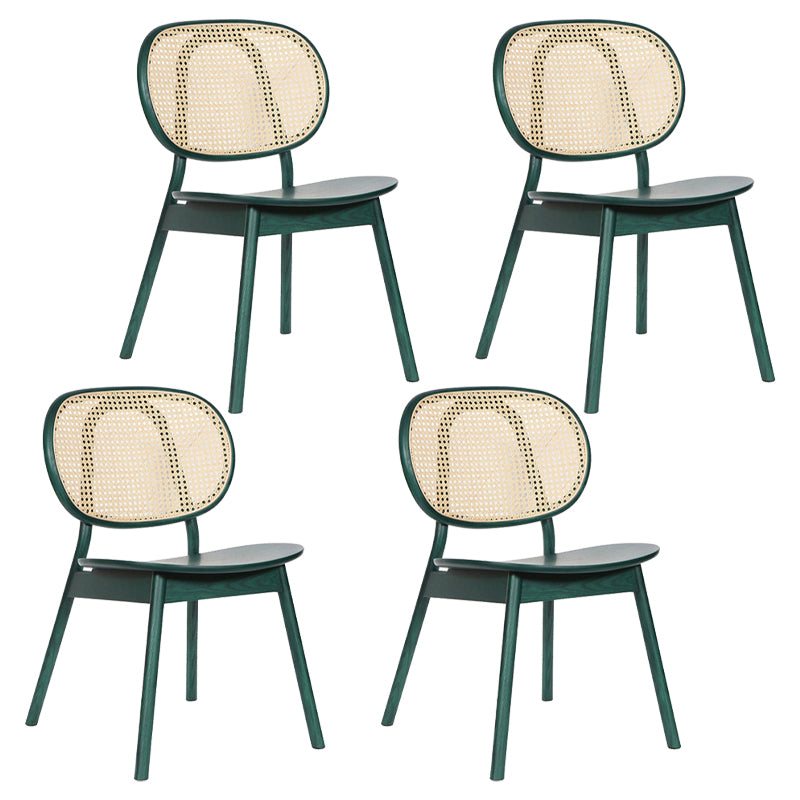 Eigentijdse dineren en accentstoelen massief houten open rug armloze stoel