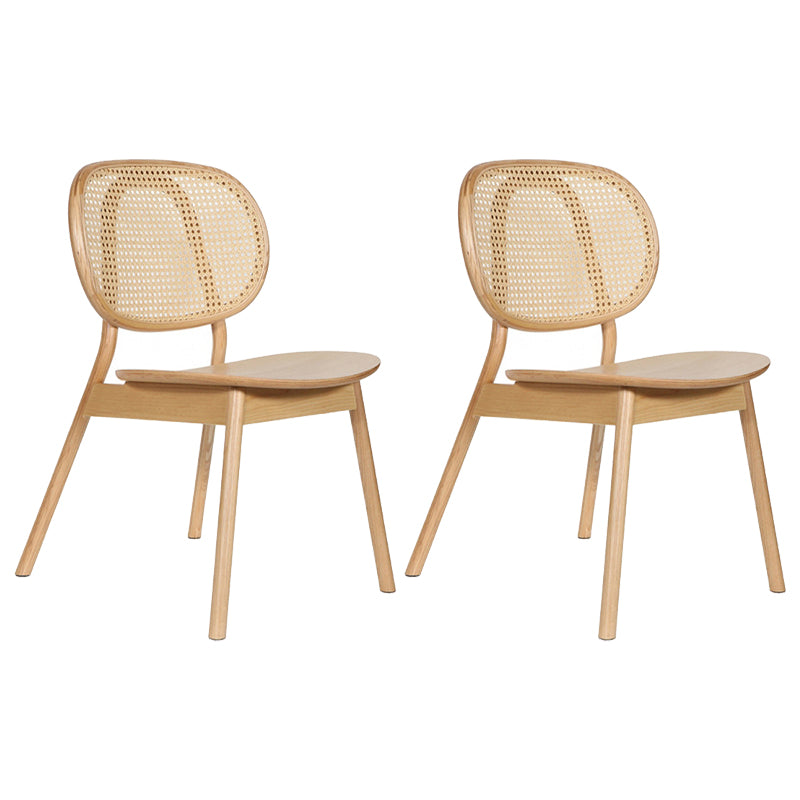 Eigentijdse dineren en accentstoelen massief houten open rug armloze stoel