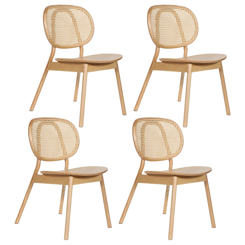 Eigentijdse dineren en accentstoelen massief houten open rug armloze stoel
