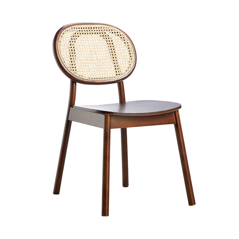 Eigentijdse dineren en accentstoelen massief houten open rug armloze stoel
